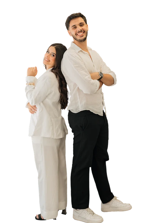 Julia Marx e Rodrigo Kalinoski, sócios da Mídias MK